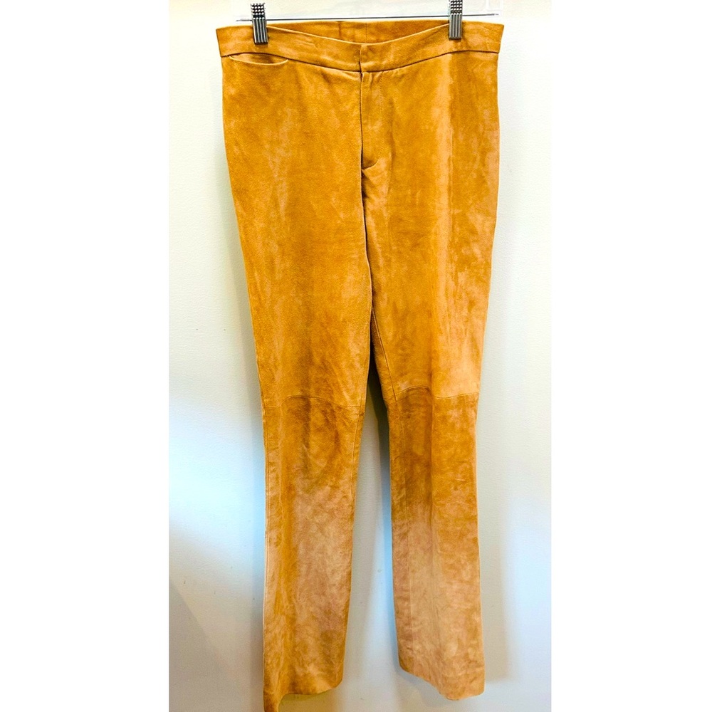 RALPH LAUREN BLACK LABEL WOMEN’S LAMBSKIN LEATHER PANTS STRETCH MID RISE Size 4